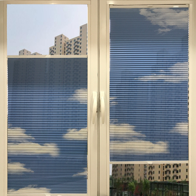 帘遮阳防水帘遮光卫生间卧室防晒隔热窗帘 【定制】半遮光-蓝天白云