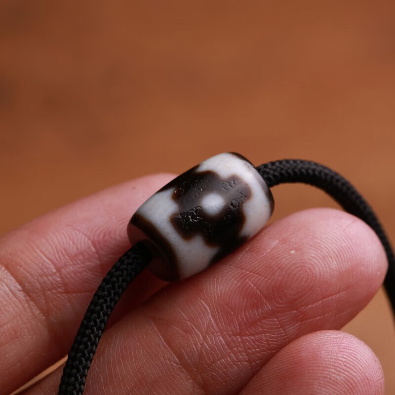 青鹊凰 顶料西藏坛城三眼两眼天珠项链吊坠挂件 男女至纯老矿真品