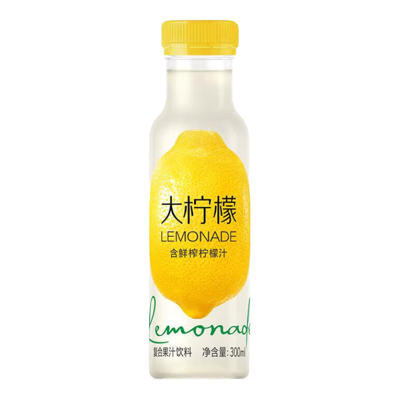 農夫山泉 大檸檬  檸檬味飲料  鮮榨檸檬汁汽水 紙箱裝 380ml*6瓶