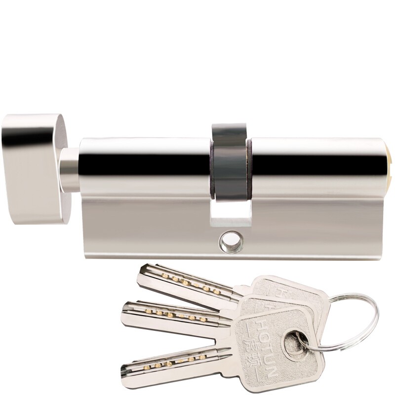 虎顿室内门锁芯卧室门锁锁芯家用通用型小70木门锁芯执手锁具门配件 小70锁芯银3钥匙