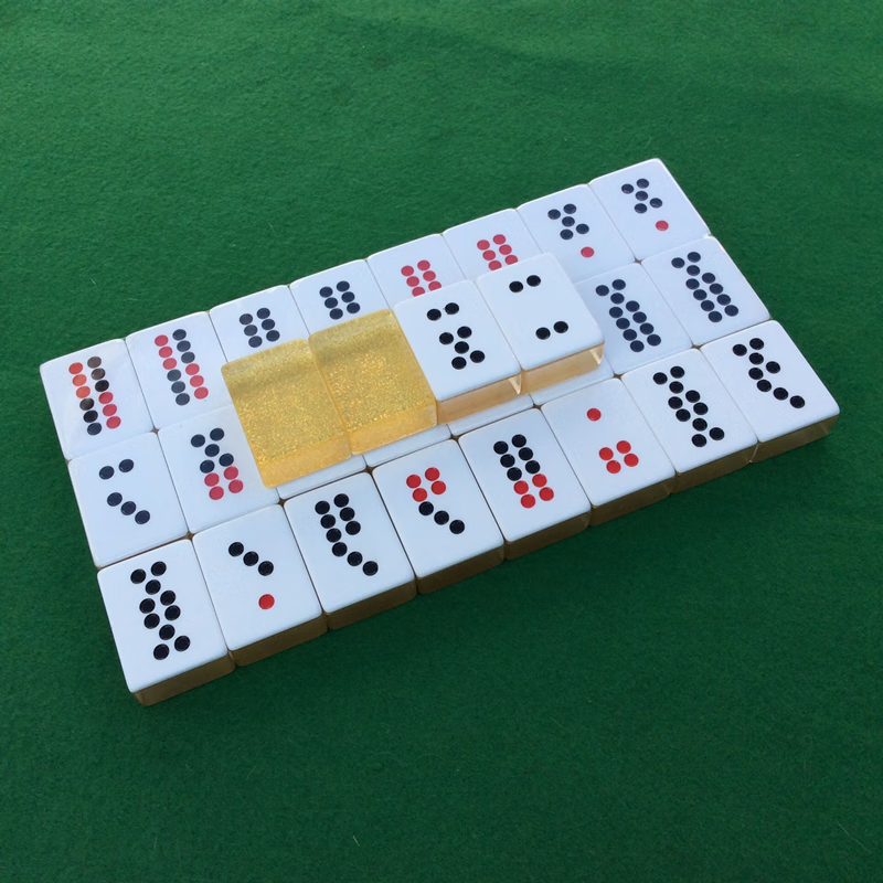 热奥水晶牌九32张亚克力防作弊36号天九骨牌接龙牌九赢天下麻将看小牌