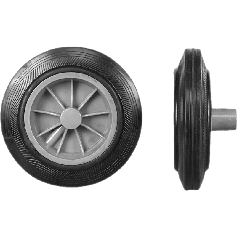 易逗特厚實心垃圾桶輪子大號加厚100升120升240升戶外橡膠輪通用 1個加厚輪