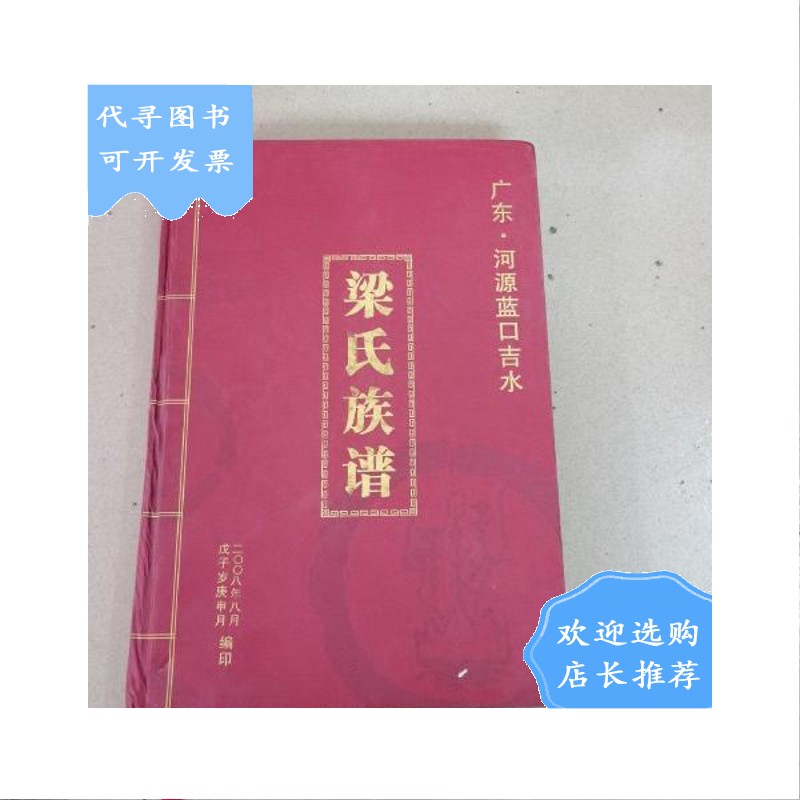 【二手八成新】梁氏族谱,广东河源蓝口吉水