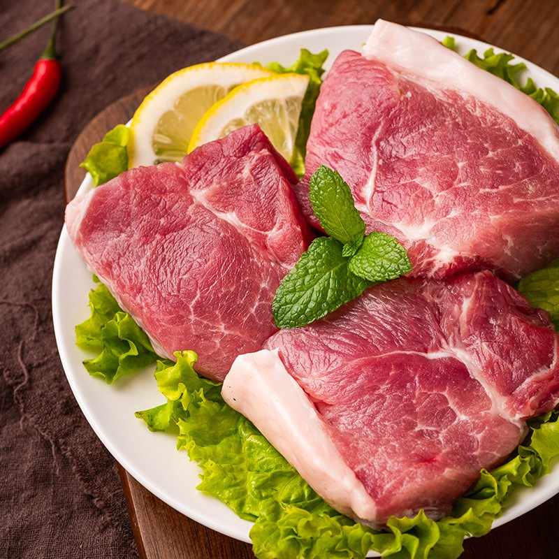 龙大肉食 去皮猪后腿肉500g 出口日本级 猪腿肉后臀尖猪肉 猪肉生鲜