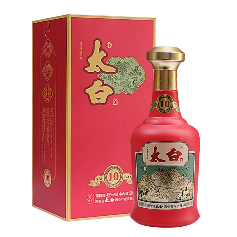 太白45度太白酒10凤兼复合型白酒 45度 500ml 1瓶