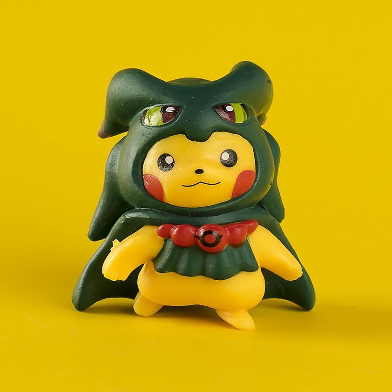 皮卡丘盲盒全套 小精灵可爱口袋妖怪玩具手办公仔礼物摆件耐摔 6 个