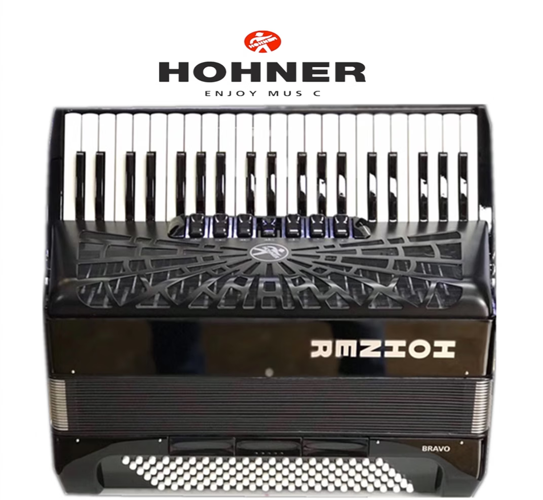 hohner德国霍纳手风琴120贝斯96贝斯三排簧演奏考级键盘手风琴定制 0