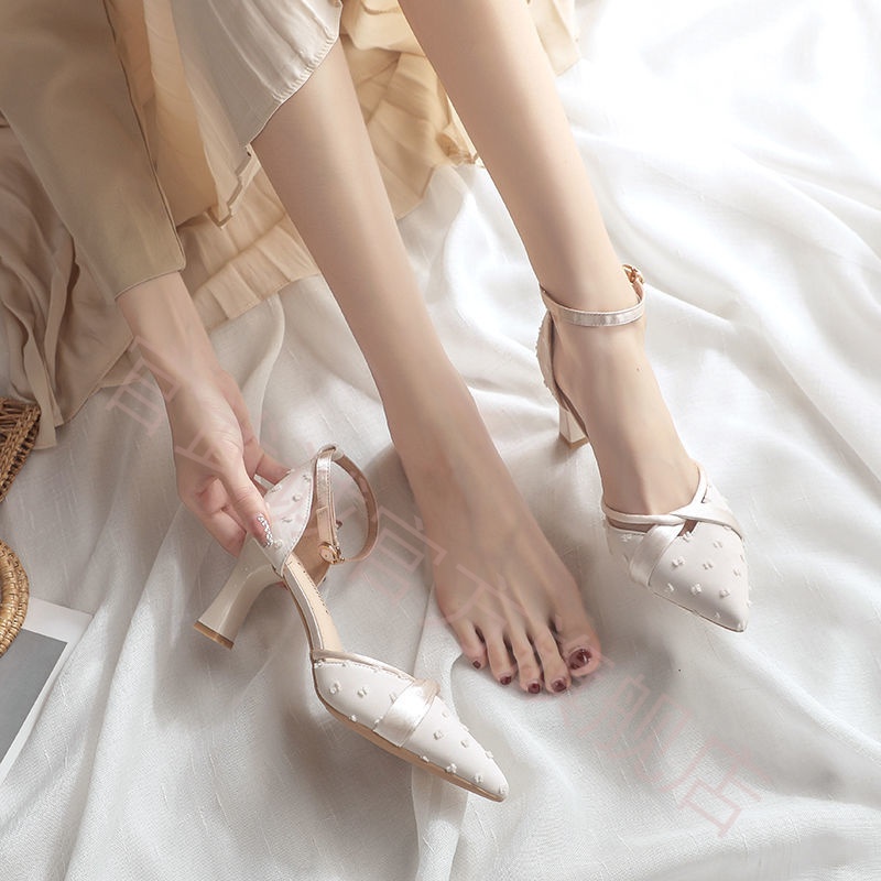 高跟鞋少女学生16岁18岁夏天成年礼生日凉鞋粗跟女夏春季仙女风百搭