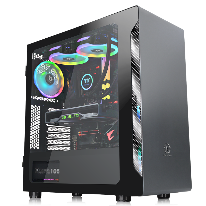 Thermaltake 曜越 启航者A1 Pro RGB ATX机箱 半侧透 银色