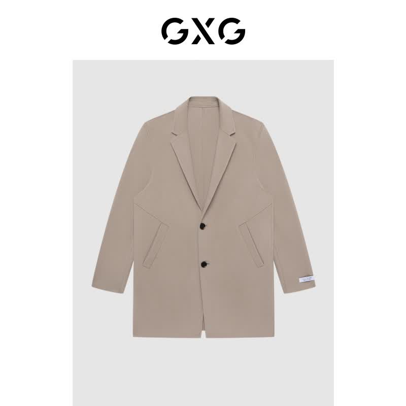 GXG男装【生活系列】21年冬季新款商场同款棋盘格系列浅卡其大衣轻商务 浅卡其 175/L高性价比高么？