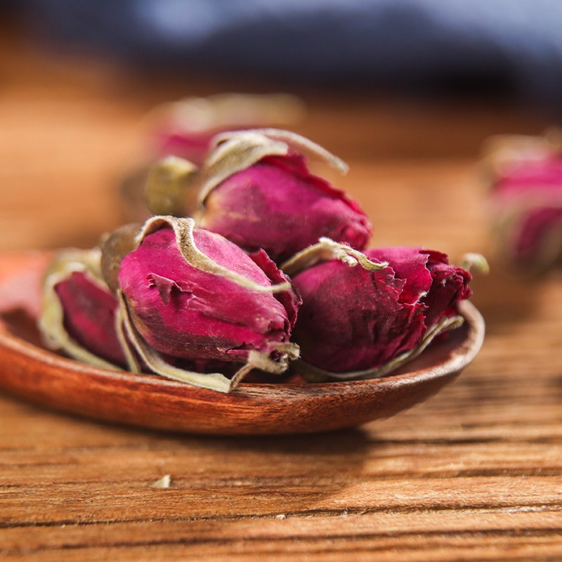 长芳主 玫瑰花白梅花茶绿萼梅中药材无硫熏新货平阴重瓣红玫瑰泡水白