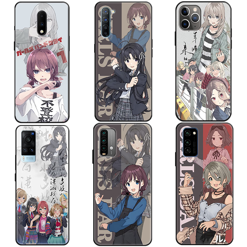 WENYAFF realmeNEO7/V60/V50/V30T真我12X/11/10Pro+/Q5玻璃手机壳GT6全包GTneo5SE防摔磨砂GT7Pro保护套 哭泣少女乐队-井芹仁菜河原木桃香 高清玻璃壳硬-下单留言型号和图案编号给客服