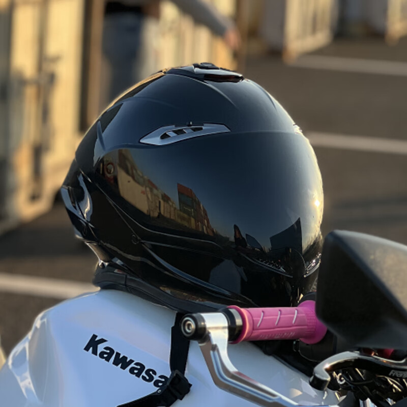 NBTK摩托车头盔机车全盔保暖男女士3c夏天四季复古巡航骑行防晒安全帽 星空黑+透明短镜片+黑茶长镜片 M(56-58CM)