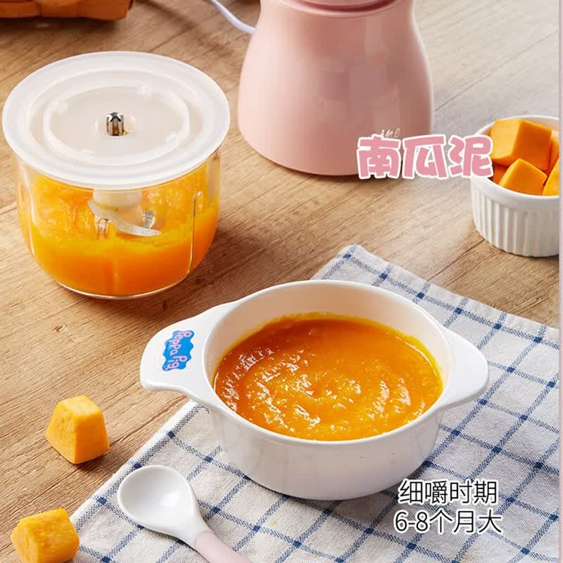 小贝熊【月销过万】小贝熊辅食机婴儿辅食机料理机宝宝迷你电动家用多功能料理机榨汁 【升级8叶刀头】粉色（单刀单杯）
