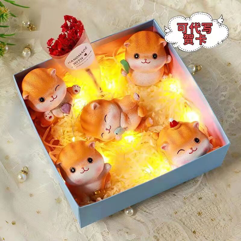 jphznb可爱猫咪便宜同学礼品闺蜜礼物小众卡通汽车摆件毕业季和好礼