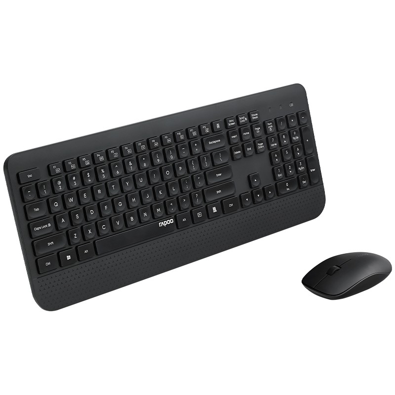 雷柏（Rapoo） X3500 键鼠套装 无线键鼠套装 办公键盘鼠标套装 一体式掌托 电脑键盘 笔记本键盘 黑色