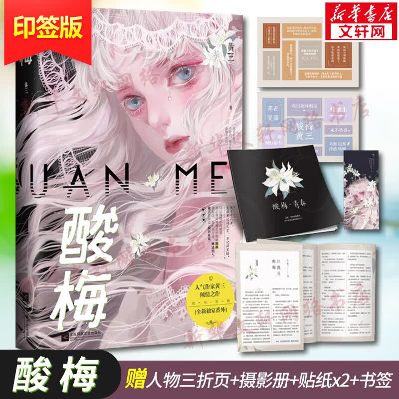 印签版【赠人物三折页 摄影册 贴纸*2 书签】酸梅小说实体书 黄三著