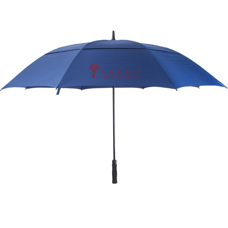 法尔考 雨伞定制印logo长柄直杆雨伞超大特大号 152厘米直径-深蓝色