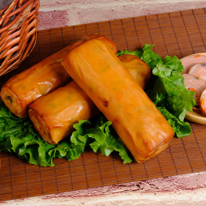 虎钢馋愈佳时蔬肉卷200g*5东北肉千子蔬菜鸡肉肠膳食小吃五香干豆
