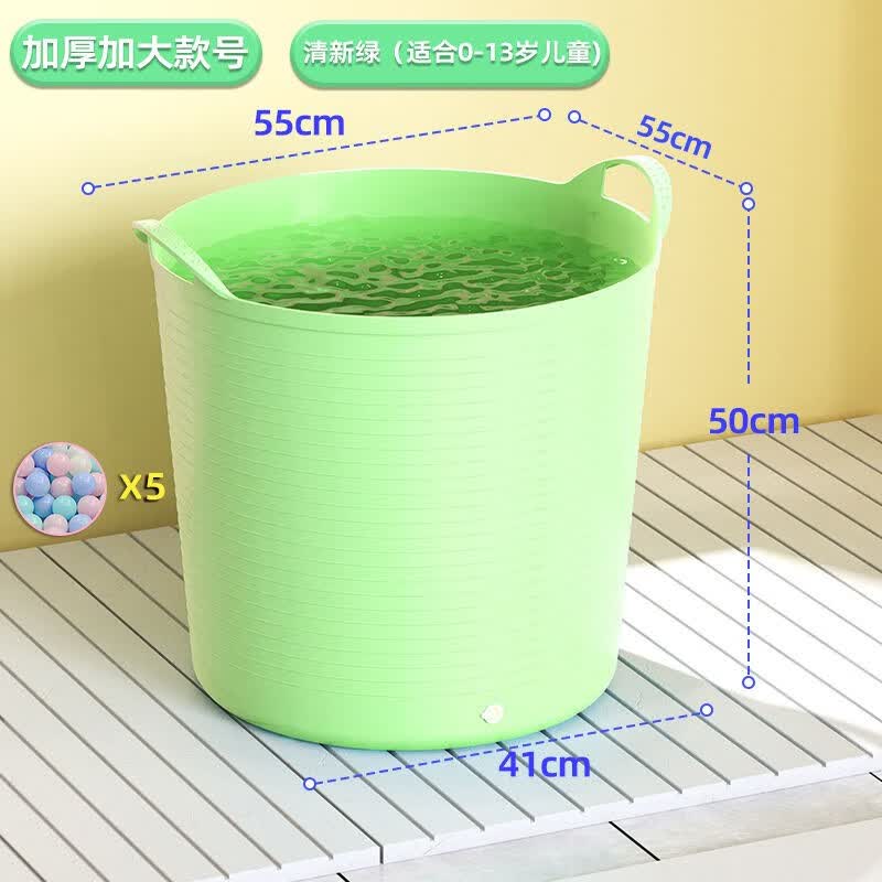 千勤儿童洗澡桶特大号加高加厚保温沐浴桶婴儿泡澡桶浴盆婴幼儿洗澡桶 绿【55*50*41】0-13岁怎么样,好用不?