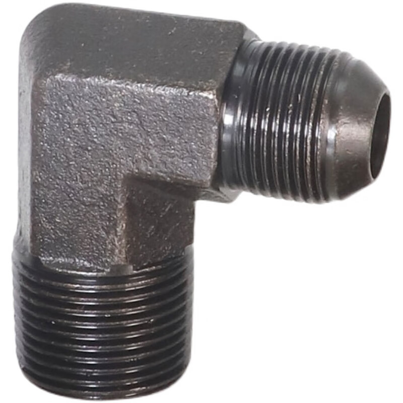 高压油管d型弯头英制 公制外丝转换变径90度外扩口平直角弯头接头