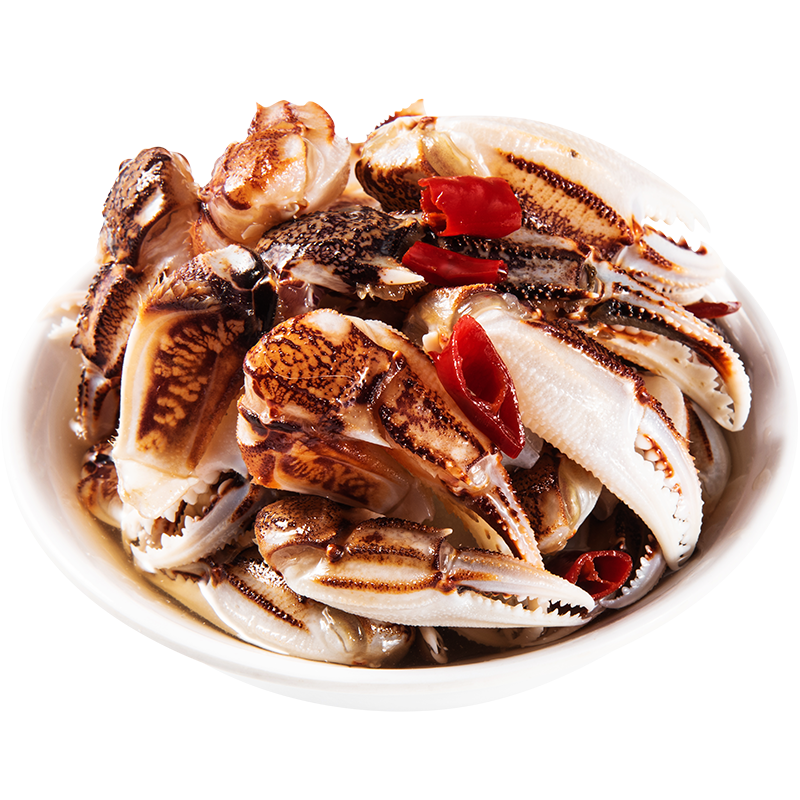 潮龙麻辣蟹钳即食 1.2斤  罐装 醉螃蟹脚钳香辣下饭酒零食宁波特产 麻辣蟹钳600g