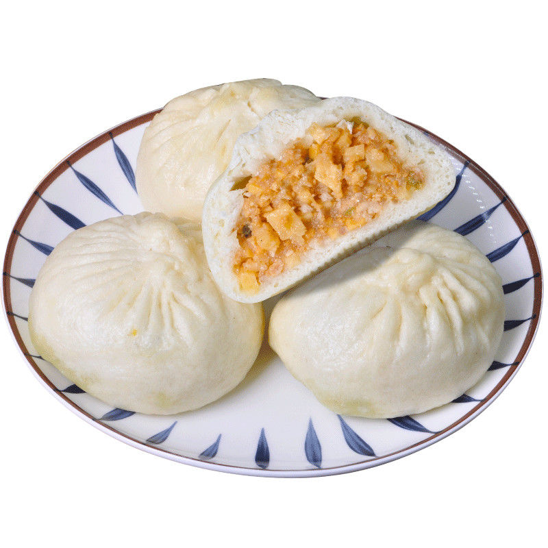 萝卜丝包子纯手工薄皮肉包早餐速冻冷冻即蒸方便速食大包子早点 三丁