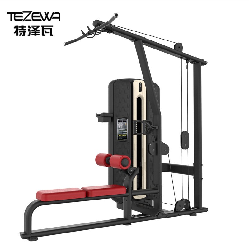 TEZEWA 高位下拉高拉背训练器高低拉背肌训练器背部训练器健身房商用家用健身器材