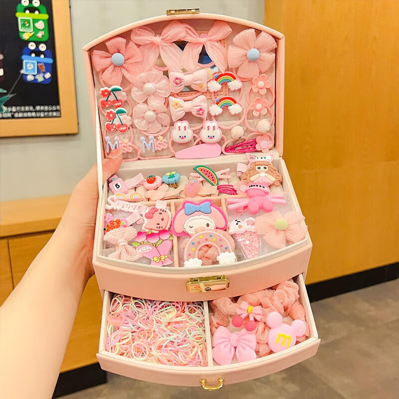 生日礼物7-14岁小公主发饰礼盒6套装10女童8首饰盒 花仙子公主礼盒