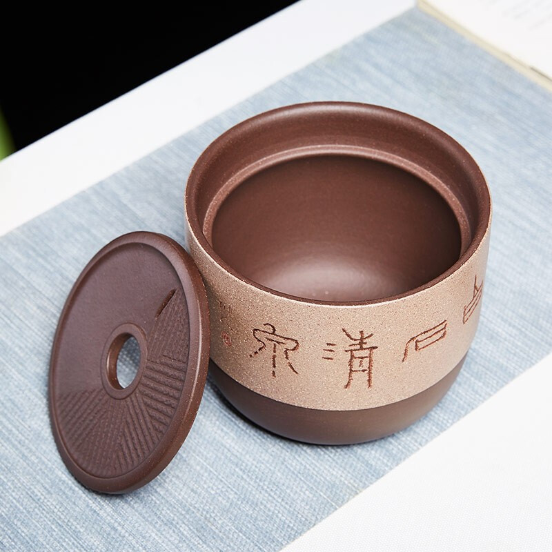 尊壺 尊壺紫砂茶洗家用茶渣桶廢水缸壺承水盂洗杯子器皿茶具配件 白石粉段建水茶水缸850cc