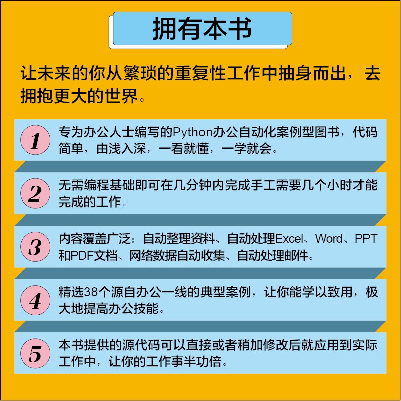 让工作化繁为简:用Python实现办公自动化详情图