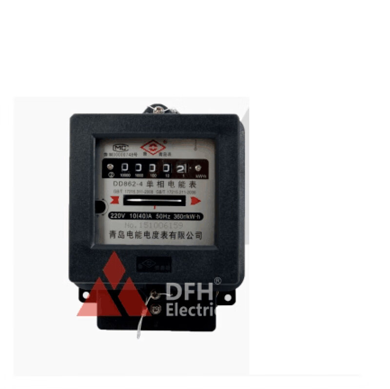 青岛电能电度表单相机械式电度表dd862-4老式机械表 2.510