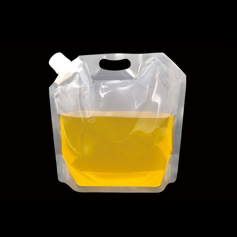 啤酒外卖包装袋扎啤鲜啤吸嘴自立包装袋 透明1l (可装2斤)无塑料扣手