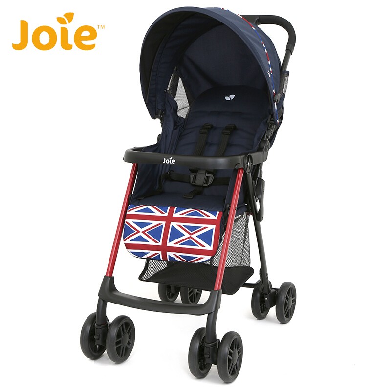巧儿宜JOIE英国婴儿推车轻便携折叠可坐可躺儿童手推车伞车艾儿米字旗蓝