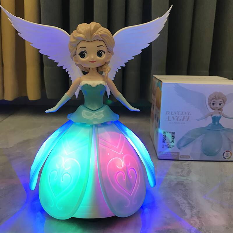 酷乐菲女孩子玩具会跳舞的公主宝宝早教儿童玩具三周岁娃电动玩具 漫舞仙女带翅膀 充电电池+充电器(充电版)
