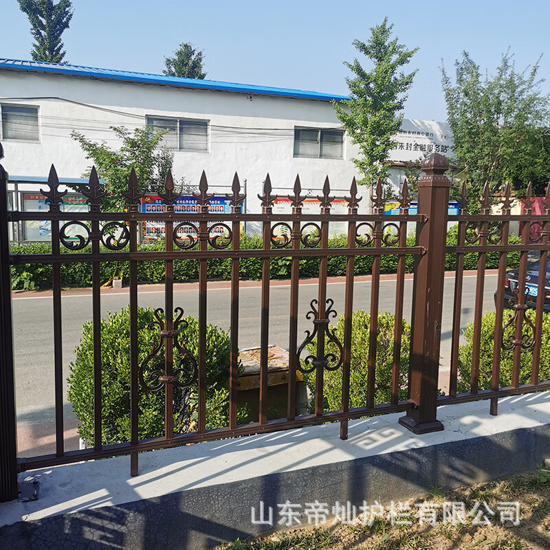 栀司别墅小区外墙铝艺护栏 花园庭院铝合金栅栏来图定 制欧式铝艺护栏