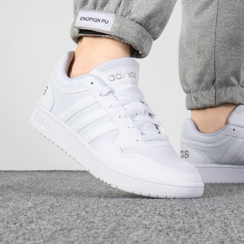 Adidas Originals 阿迪达斯 (adidas)运动鞋男 Hoops 3.0 Summer 缓震休闲跑步鞋 Gx6893 41 In White