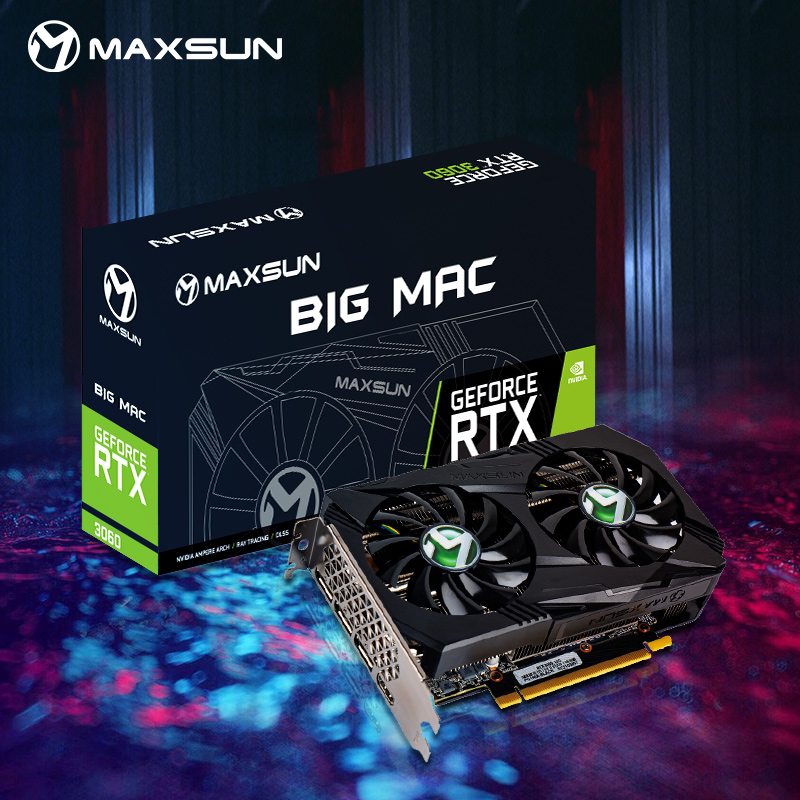 铭瑄（MAXSUN）MS-GeForce RTX3060 12G (双风扇）电脑光追游戏显卡