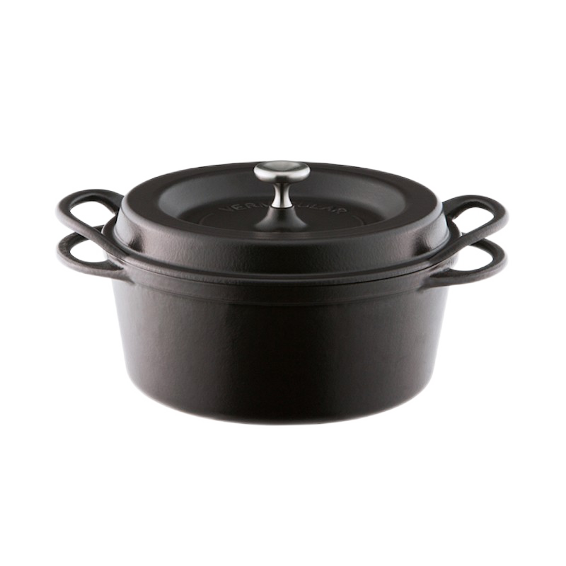VERMICULAR【26cm經(jīng)典款圓燉鍋】唯米樂日本原裝進口日式大湯鍋琺瑯鑄鐵鍋5L 亞光黑26cm5L