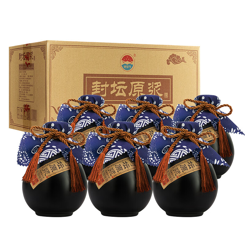 地标客料酒将军井52度封坛原浆 500ml*6瓶 整箱浓香型白酒高度纯粮食