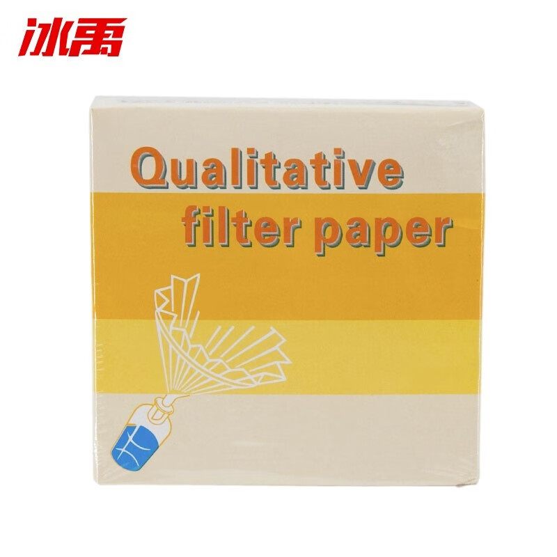 冰禹定性滤纸 化学实验室测试纸过滤纸 机油检测 快速 1盒 9cm