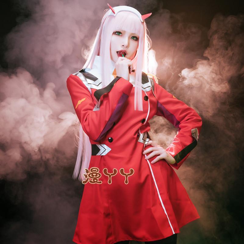 现货darling02国家队cosplay女主02战斗服动漫cos服假发鞋 服装(配头