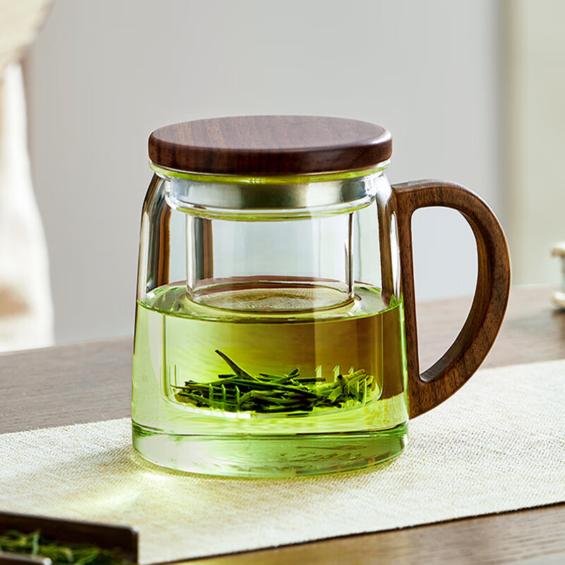 忆壶茶茶杯茶水分离泡茶杯绿茶玻璃杯办公室男士大容量水杯加厚耐热茶具高性价比高么？