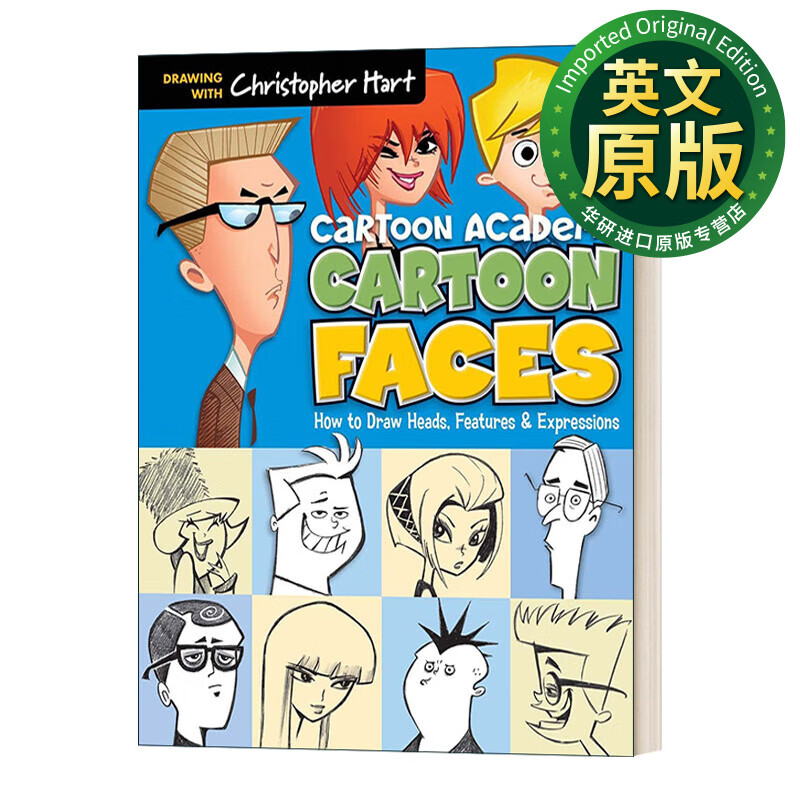 cartoon face 英文原版 卡通学院 绘制卡通人脸 英文版 进口英语原版