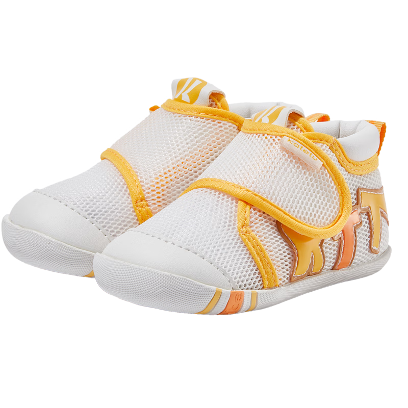 卡特兔婴儿学步鞋透气网孔鞋软底宝宝云朵鞋一岁宝宝机能鞋婴幼儿步前鞋 白蓝 23 内长14.0cm 适合脚长13.0-13.4