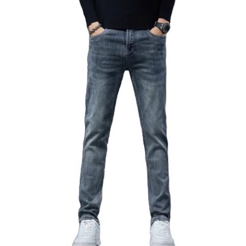 百亿补贴：真维斯（Jeanswest）牛仔裤男秋冬季修身直筒裤休闲弹力裤2025新款潮牌裤子男 蓝灰 40 码(3尺)