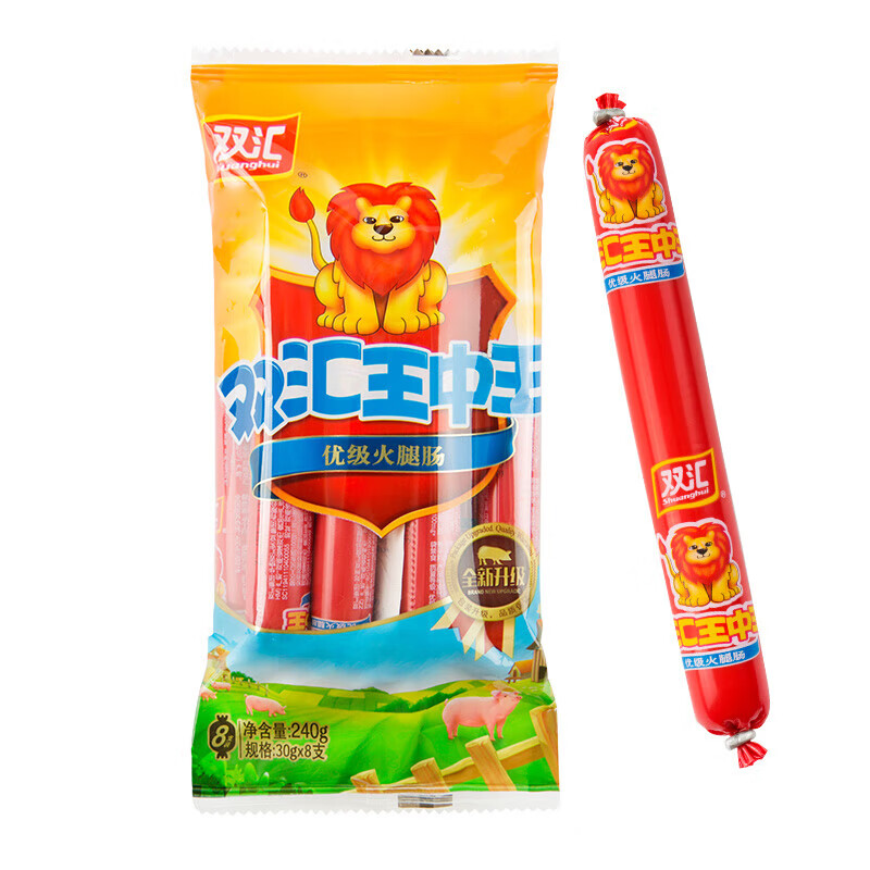 双汇【官方授权】王中王火腿肠玉米热狗香辣香脆即食香肠休闲零食 30g