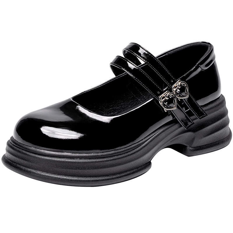 ڲСƤЬ2025¿ﶬŮЬʽ׸߸Ӣ׺ɫٴָjkЬ ɫ-ɲȴ 5.0cmס 38