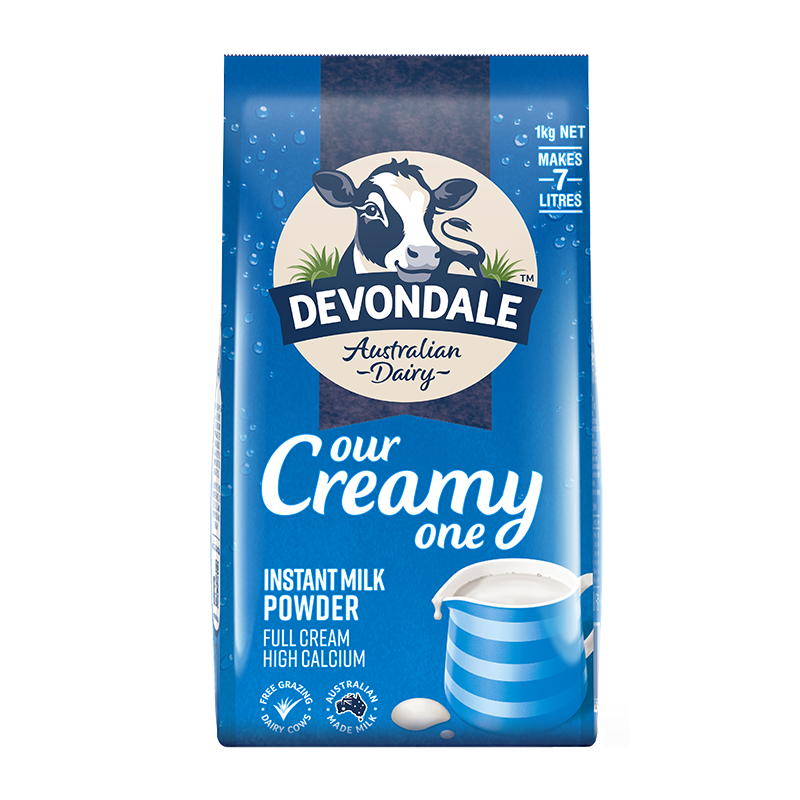 德运（Devondale）澳洲原装进口高钙全脂调制乳奶粉 学生青少年中老年奶粉 1kg袋装