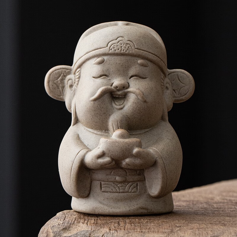 福禄寿可养三星精品招财茶道茶艺家居摆件 yh--粗陶小三星之福星原矿